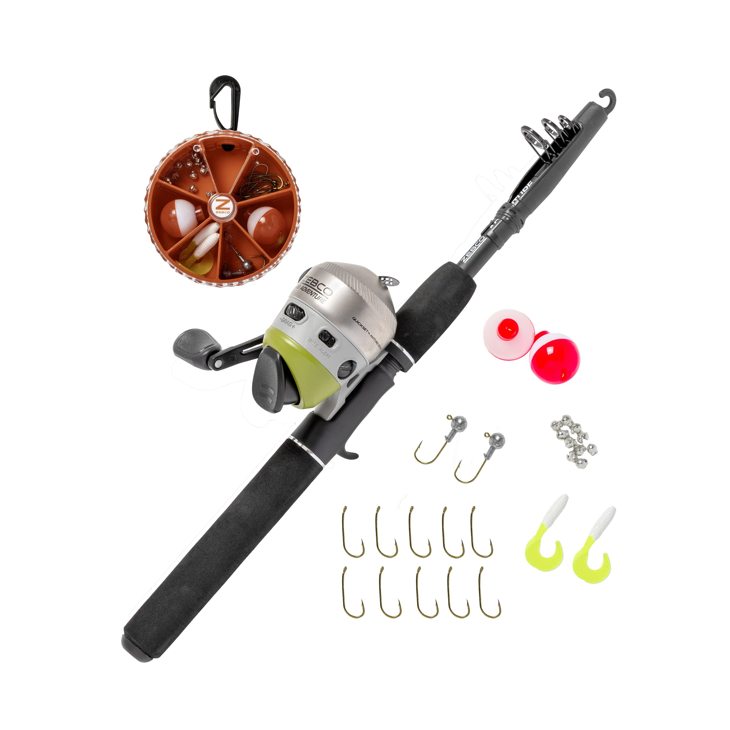 Zebco 33 Spincast Reel and 2-Piece Fishing Rod and Reel Combo With