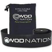 WOD Nation Muscle Floss Bands Recovery Band for Tack and Flossing Sore Muscles and Increasing Mobility : Stretch Band Includes Carrying Case (1 Black)