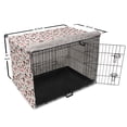 thumbnail image 6 of Love Dog Crate Cover, Romance for Valentine's Day Hearts in Lamp Classic Antique Themed Pattern, Easy to Use Pet Kennel Cover Small Dogs Puppies Kittens, 7 Sizes, Vermilion and Scarlet, by Ambesonne, 6 of 6