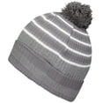 thumbnail image 4 of Holloway Sportswear OS Spirit Pom Beanie Graphite/Heather Grey/White 223815, 4 of 5