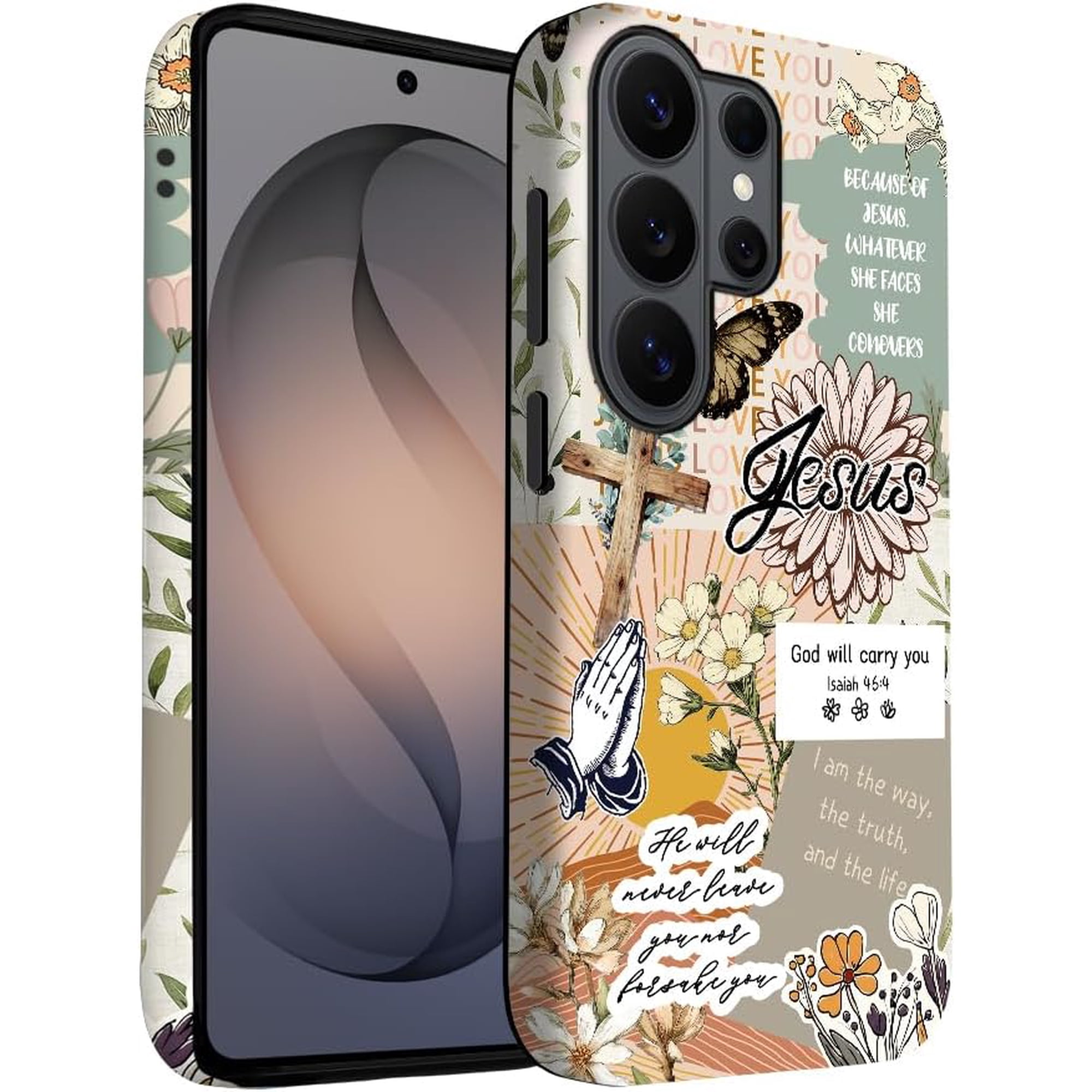 Case for Samsung Galaxy S26 Ultra Case | Bible Butterfly Flower | Slim Drop Protection Design