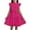 Pink, variant on Weryoung Girls Dresses Ruffle Sleeves Summer Dress Ruffle Kids Festive Dress Newborn Versatile A-Line Dresses,Dark Blue,120