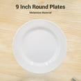 thumbnail image 3 of Dinner Plates Set, White 9 Inch Round Salad Plates  for Party, 3 of 7
