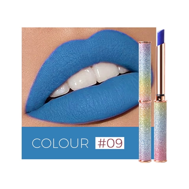 Puntoco Lápiz labial mate Starshine que no se pega a la copa, no se desvanece, lápiz labial Broken Diamond Small Heel