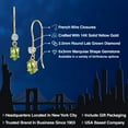 thumbnail image 2 of Gem Stone King 14K Yellow Gold Green Peridot and Lab Grown Diamond Earrings for Women | 0.63 Cttw | Gemstone August Birthstone | Marquise 6X3MM, 2 of 6
