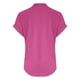 thumbnail image 5 of Camiseta sin mangas de verano para mujer, corte holgado, cuello en V plisado, sin mangas, bajo curvo, fluida, 5 of 5