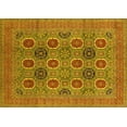 thumbnail image 1 of Ahgly Company Machine Washable Indoor Rectangle Oriental Yellow Traditional Area Rugs, 7' x 9', 1 of 4