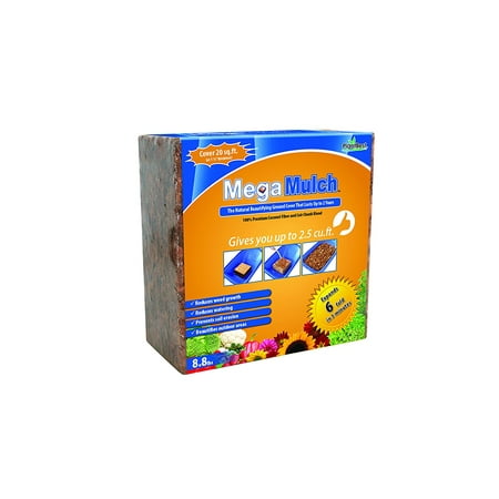 PlantBest Mega Mulch 8.8lbs, Akron-Mils Miracle Mulch 24ea The all natural beautifying ground cover that lasts up to 2 years. Retards weed growth..., By Planters Pride Ship from US