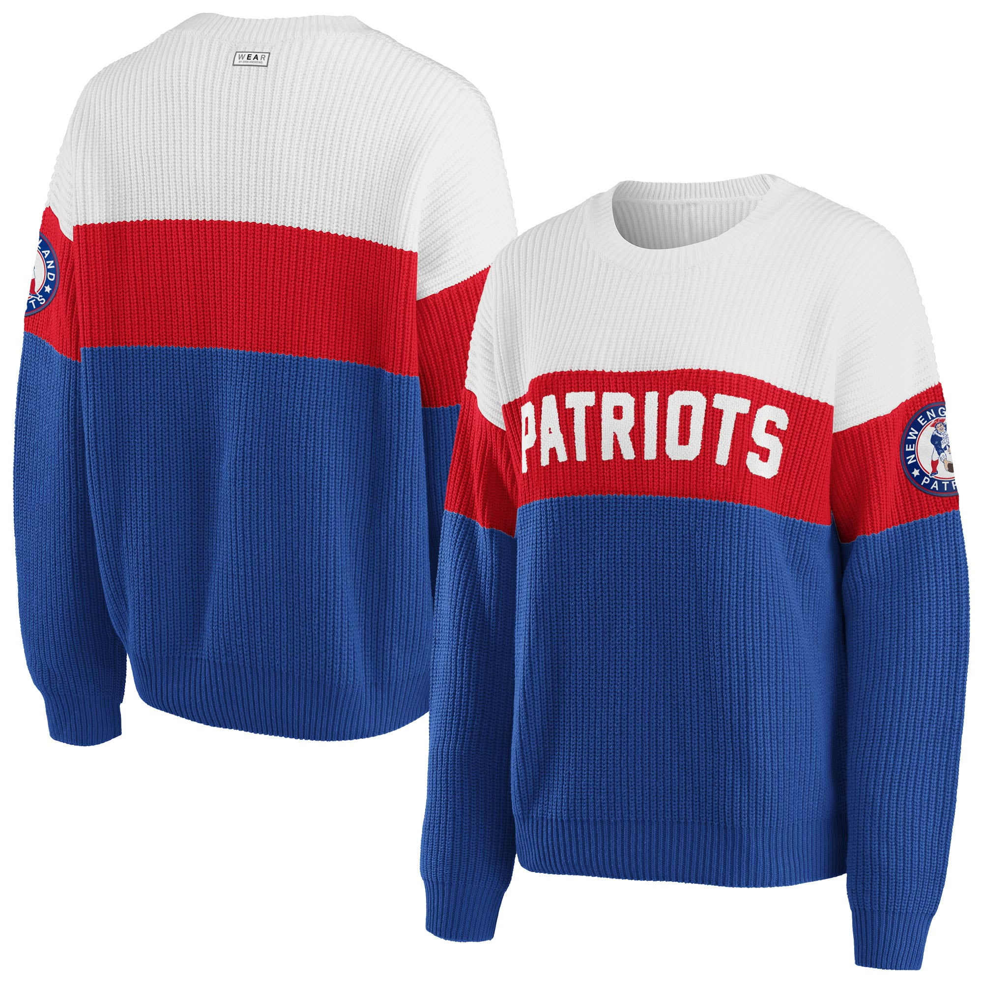 New England Patriots WEAR By Erin Andrews Women's Knit Colorblock