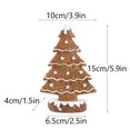 thumbnail image 3 of FastXmas 2.5*5.9" Christmas Tree Tabletop Decorations Glitter Winter Snow Resin Sign Ornament Tabletop Ornament Gold/Brown Resin Xmas tree Centerpiece for Xmas Indoor Home Office Party Holiday Decor, 3 of 6