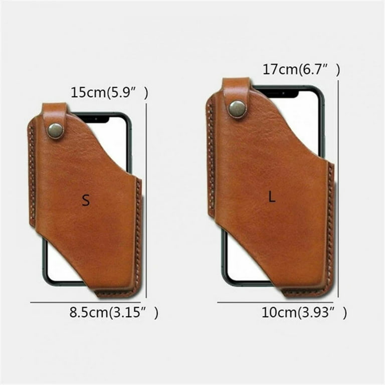 Leather Two phone case with belt loop, Leather Dual Phone Case, Leather  Double iPhone Case, Case Holds Two Phones, Slanted 2 Phone Holster