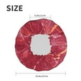 thumbnail image 6 of Easygdp Abstract Red Marble Shower Caps for Women, Double Waterproof Layers Shower Cap, Quick Drying Bath Hair Cap Reusable, 6 of 9