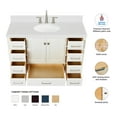 thumbnail image 3 of Ariel Cambridge 48 Inch Single Oval Sink Bathroom Vanity With Carrara White Quartz Countertop 1.5 Edge In White, 3 of 10