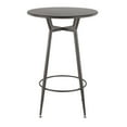 thumbnail image 4 of Clara Industrial Round Bar Table in Antique Metal by LumiSource, 4 of 7