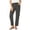 *Dark Gray, variant on Women's Cotton-Linen Stretchy Pants,Lightweight Straight Leg Trousers For Women,Ladies Comfy Summer Ankle Pants with Pockets,Black,S-2XL