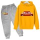 thumbnail image 3 of Sudadera de coches para niño, sudadera con capucha para niña, pantalones, 2 piezas, chándales para niños, ropa para niños de 4 a 14 años, 3 of 5
