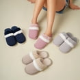 thumbnail image 5 of Women's and Men's Fuzzy Cozy House Slippers with Soft Faux Fur Lining, 5 of 9