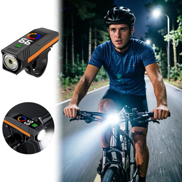 High-Intensity Front Light with Multicolor LED for Enhanced Nighttime Cycling and Visibility