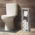 thumbnail image 4 of Toilet Paper Holder Bath Room Wood Toilet Tissue Paper Roll Holder Dispenser Storage, 4 of 5