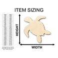 thumbnail image 2 of Unfinished Wood Sea Turtle Shape - Craft - up to 36" DIY 42" / 3/4", 2 of 3