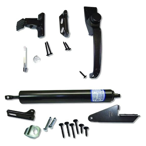 Screen Door Closer Kit - UBI SP1912-33 Bronze, Stainless Steel Rod - Pneumatic Storm Door Closer, Rust-Free Hardware, Screen Door Handle Set