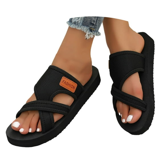 Dakaela Orthopedic Sandals for Women Hollow Mesh Slide Sandal Arch Support Summer Beach Shoes Brown 8