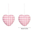 thumbnail image 4 of Yhmxh 2 Pieces Fabric Heart Hanging Ornaments Valentines Heart Shaped Ornaments Red Pink Hearts Fabric Hanging Decorations for Valentine's Day Tree Wedding Party DIY Crafts, 4 of 7