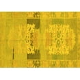 thumbnail image 1 of Ahgly Company Machine Washable Indoor Rectangle Abstract Yellow Modern Area Rugs, 2' x 3', 1 of 4