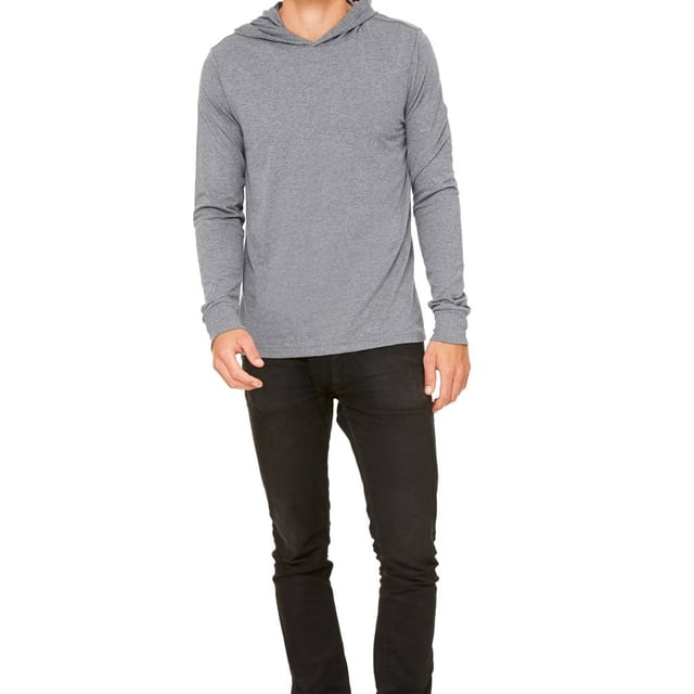 Gravity Threads Chandail à Capuche à Manches Longues pour Hommes, Gris Foncé S