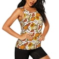 thumbnail image 2 of Lsque Pumpkin Corn Daisy Printed Workout Tank Tops for Women, Athletic Sports Tank Tops, Compression Sleeveless Dry Fit Shirts,Sleeveless Yoga Shirt-Medium, 2 of 9