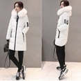 thumbnail image 4 of Veste d'Hiver pour Femmes Veste d'Hiver Épaisse pour Femmes Col Fermeture Éclair Poche Manteau Chaud Coton Chandail à Capuchon Vêtement d'Extérieur, 4 of 4