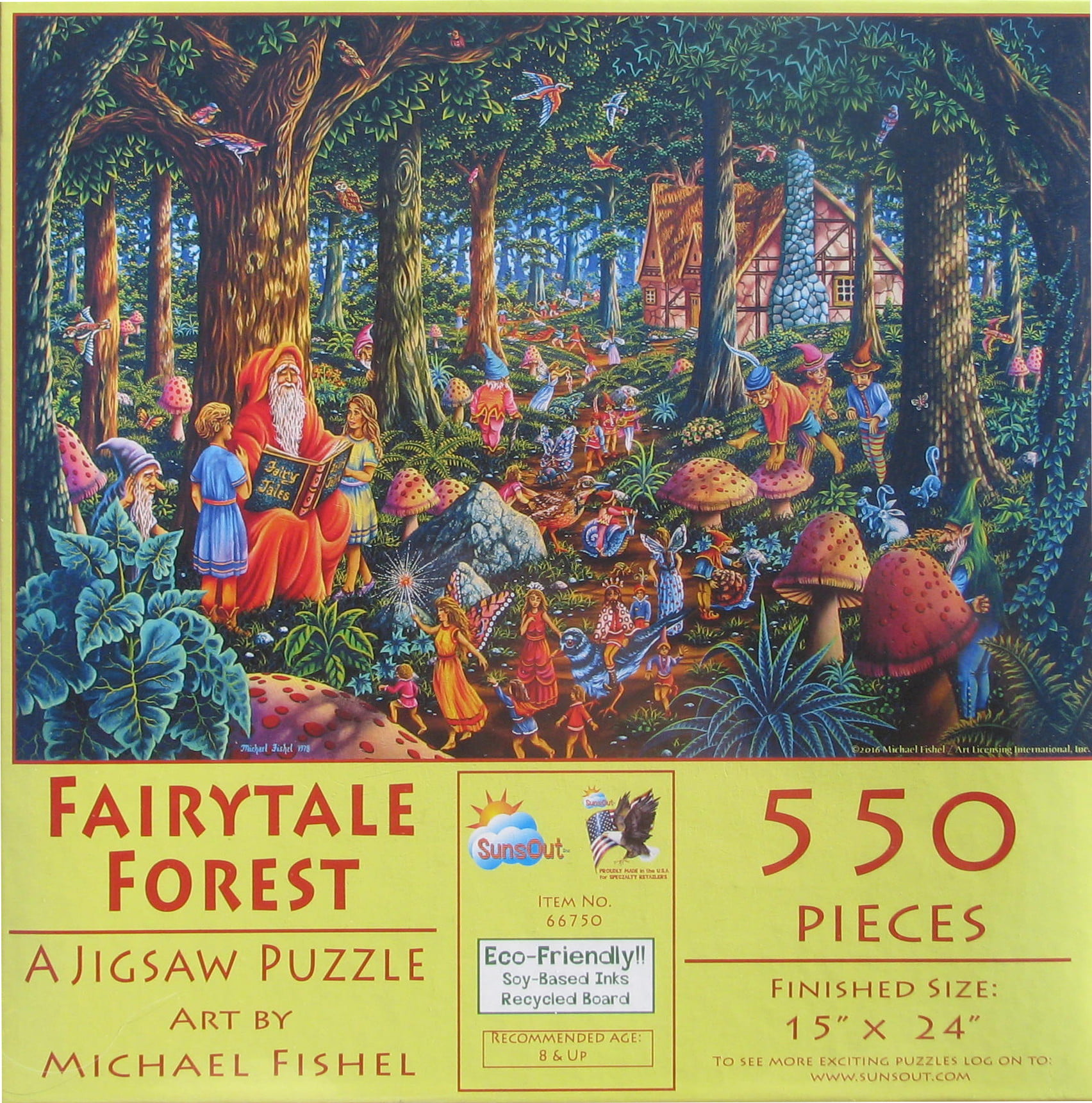 Jigsaw Puzzle Fantasy Fairy Tale Forest 550 pieces NEW Made in the USA 