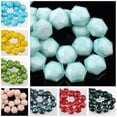 thumbnail image 2 of U8MO 10pcs 14mm Hexagon Opaque Faceted Glass Loose Beads for Jewelry Making-Purple, 2 of 6