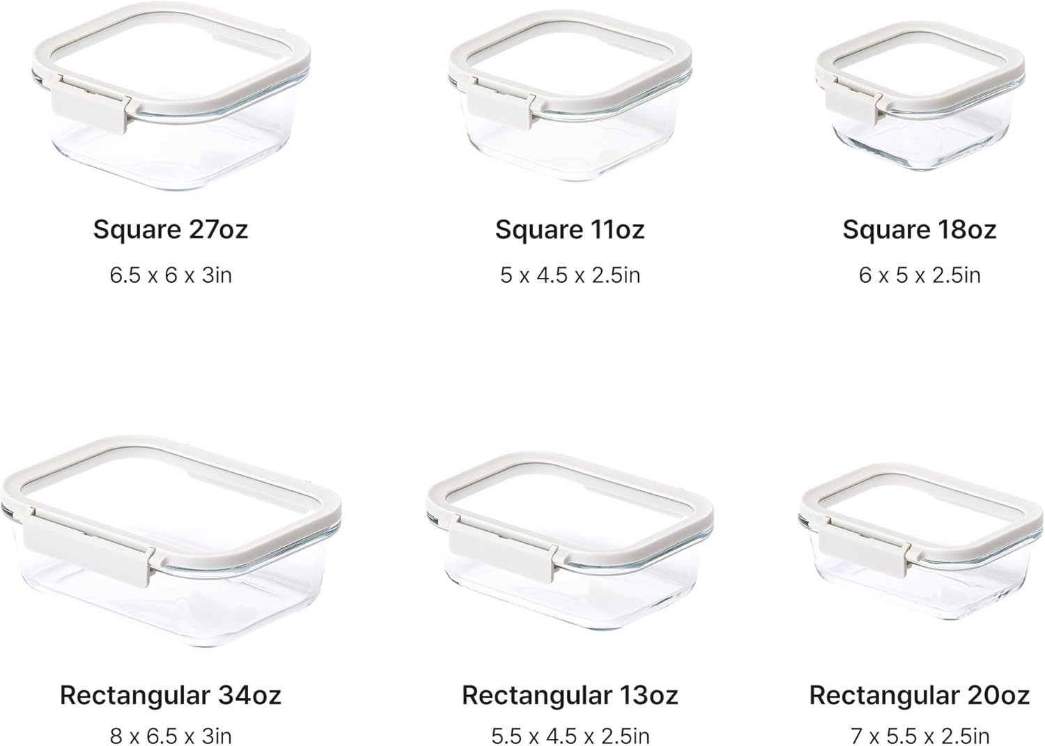 Neoflam 12-Piece Glass Food Storage Containers with Lids – Airtight Stackable Meal Prep Set – BPA-Free, Microwave Oven Air Fryer Freezer Safe