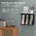 thumbnail image 3 of Record Player Stand, 3-Compartment Record Holder with Vinyl Storage, up to 80-100 Albums, Black, 3 of 5