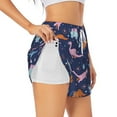 thumbnail image 2 of Disketp Dinosaur Print Women's Shorts Workout Shorts for Athletic Gym Running Shorts with Phone Pockets Small, 2 of 8
