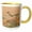 Yellow/White, variant on 3drose, Usa, Arizona, Amado. Greater Roadrunner with Lizard., 11oz Two-tone Yellow Mug
