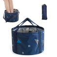 thumbnail image 1 of Cubo plegable grande para bañera de remojo de pies plegable de 24 litros, lavabo de spa portátil para remojo de pies de viaje para lavado de camping, azul oscuro, 1 of 5