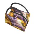 thumbnail image 5 of Vsdgher Daisy Sunflower Lazy Cat Print Insulated Reusable Bags with Sturdy Zipper and Handles, Foldable Totes for Hot or Cold Food Bring or Delivery, 5 of 8