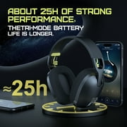 Onikuma B2 Gaming Headset 2.4GHz USB Wired Gaming Headphones with Mic, Ergonomic Design 5.3 Bluetooth Headphones for PS5, PS4, Switch,PC