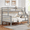 Grey, variant on Twin over Full Wooden Bunk Bed for Teens Adults, Thick Posts, High Guardrail & Ladder, Espresso