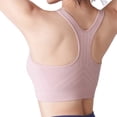 thumbnail image 3 of Women's Solid Color Zip Front Zipper Sports Bra Yoga Running Comfy Vest Without Steel  Cross Back Underwear Breathable, 3 of 6