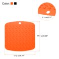 thumbnail image 2 of Uxcell 4pcs Silicone Trivet Pot Holder Hot Pads Silicone Placemat Table Mat Heat Resistant Coaster-Orange+Black, 2 of 5