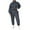 Black, variant on Women's Half Zip Stand Collar Sweatsuit Set, Long Sleeve Pullover & Joggers, Athletic Two Piece Set, Winter Workout Outfit, Running Yoga Gym Set Black L