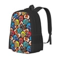 thumbnail image 2 of Vsdgher American Football Print Backpack for Women Men School Bookbag with Laptop Compartment for College Work Travel, Simple Fashion Casual Daypack, Fit 15" Laptop, 2 of 8