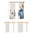thumbnail image 6 of Fsddascl Navy Blue Pumpkin Fall Blackout Curtains for Bedroom/Living Room, Thermal Insulated Kitchen Curtains, Thanksgiving Botanical Watercolor Grommet Darkening Window Treatment Drapes 42"x84"x2, 6 of 6