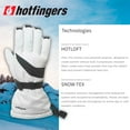 thumbnail image 4 of HOTFINGERS Men's Snow-Line Waterproof Gloves, Color: White/Black, Size: L, 4 of 6