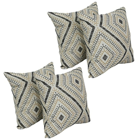 17-inch Jacquard Throw Pillows with Inserts (Set of 4) 9910-S4-ID-143