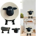 thumbnail image 4 of 3Pcs Sheep Toilet Roll Holde, Tissue Paper Storage Stand, Black Sheep Loo Roll Holder, Toilet Paper Holder Bathroom Set For Bathroom Shelf Housewarming Gift Bathroom Stand Table Counter Decor,3 Pcs, 4 of 6