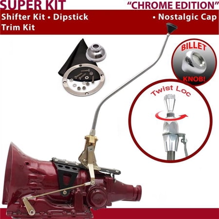 American Shifter C4 Shifter Kit Chrome 23 in. Swan Trim Kit Dipstick for F8469